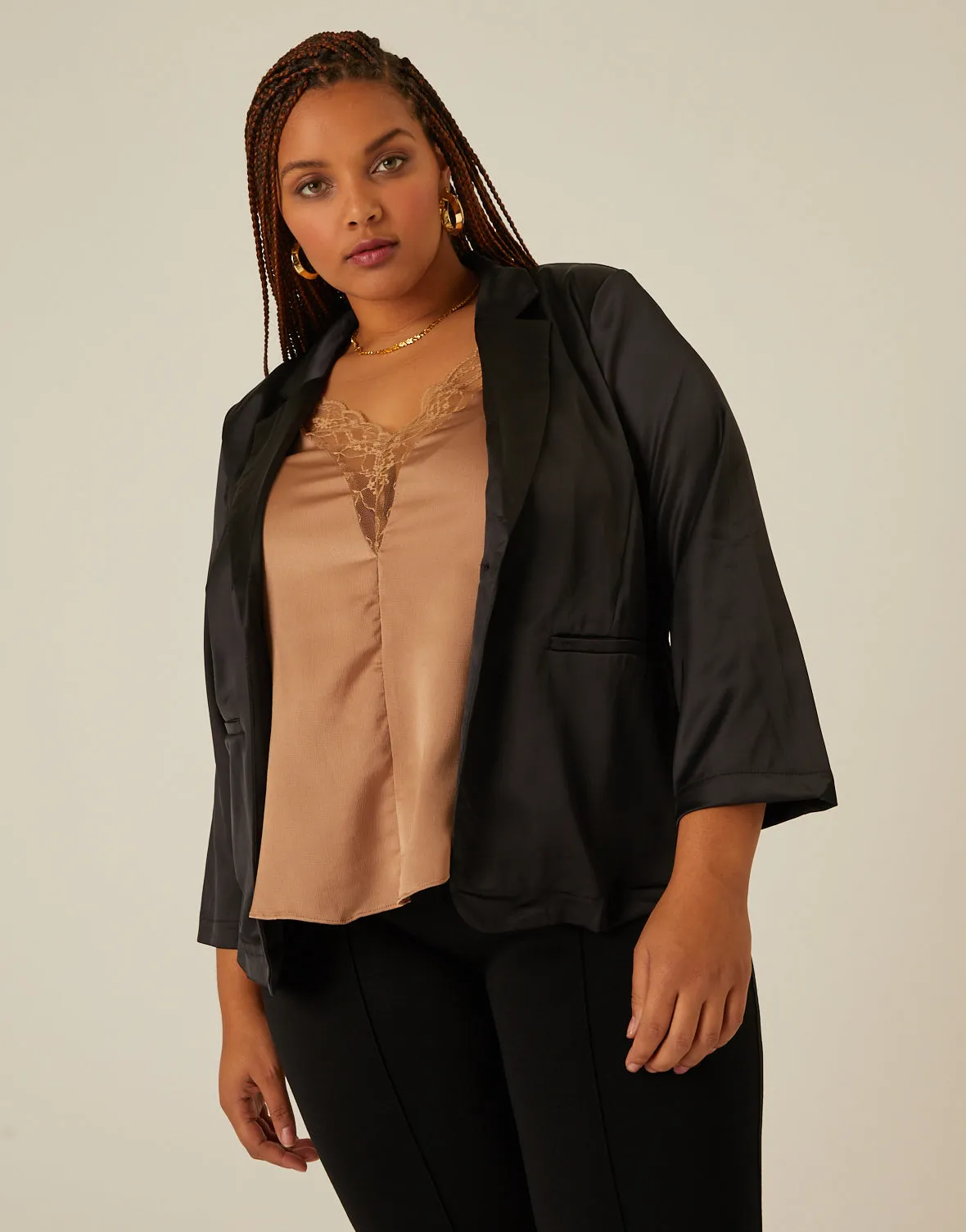 Plus Size Satin Blazer sold by 2020 Ave product image thumbnail 5
