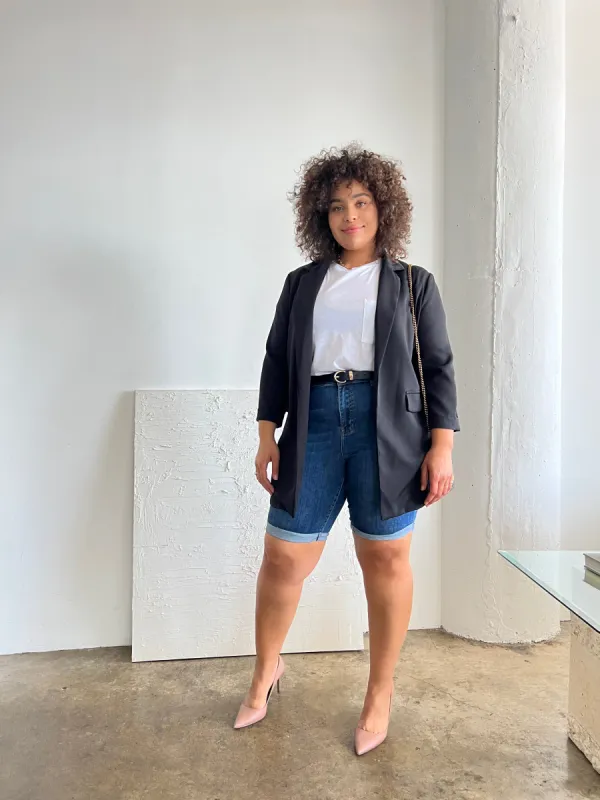 Plus Size Satin Blazer sold by 2020 Ave