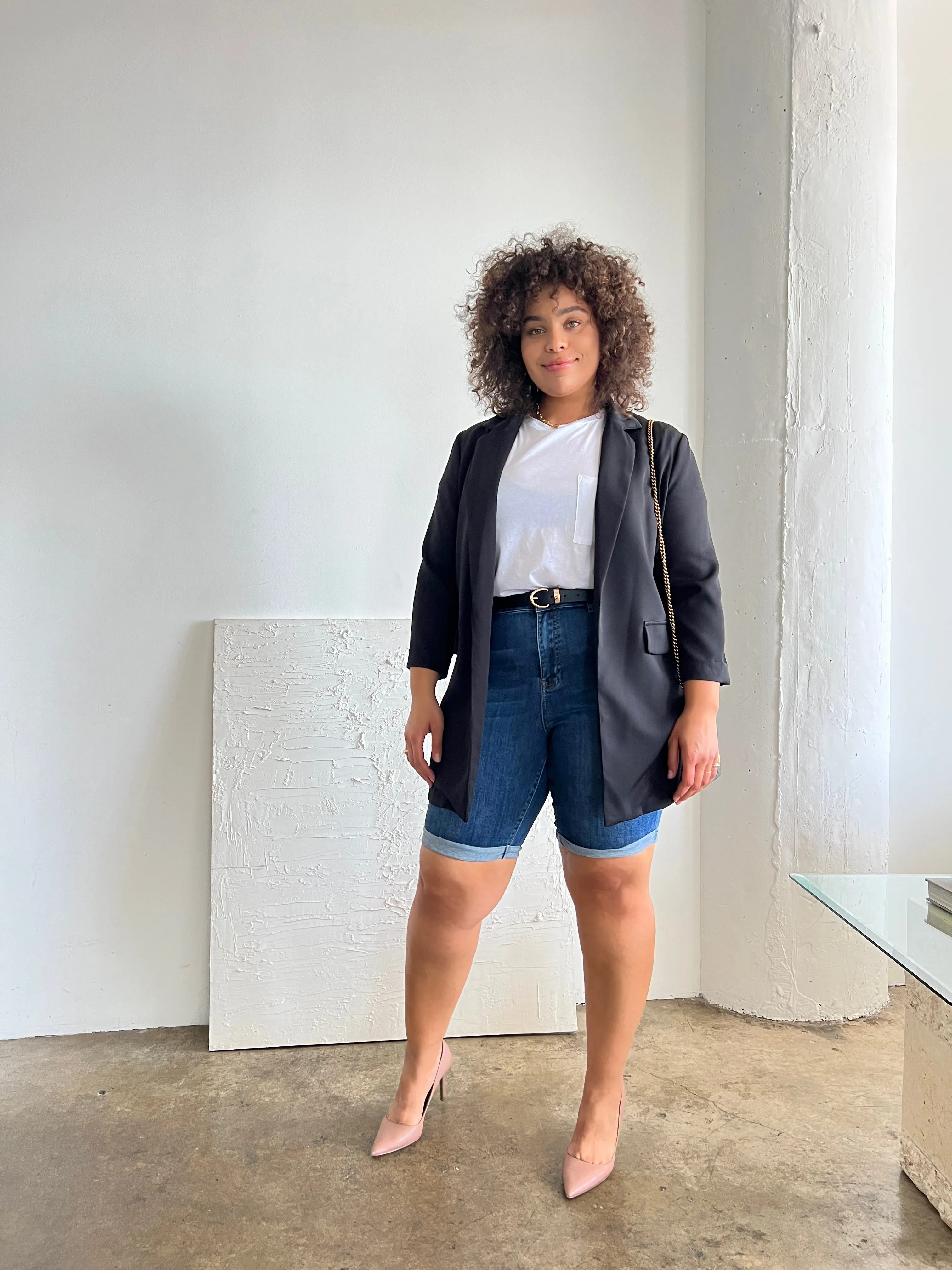 Plus Size Satin Blazer sold by 2020 Ave