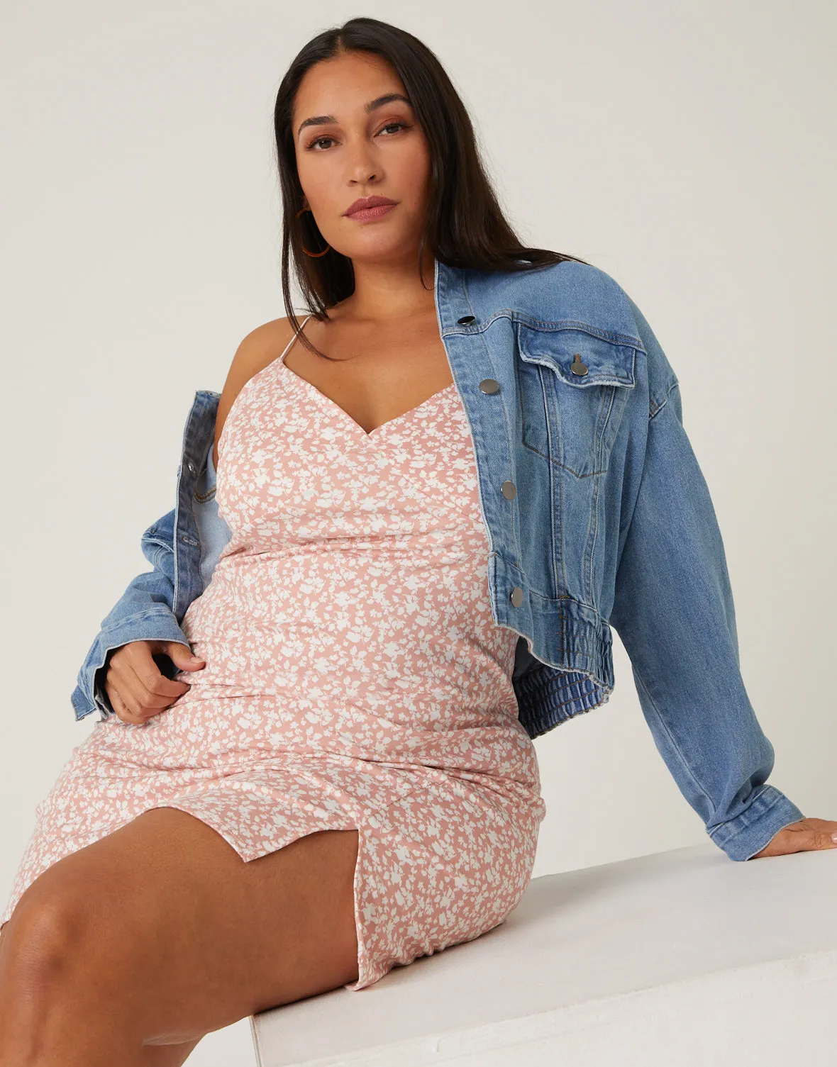 Plus Size Elastic Hem Denim Jacket sold by 2020 Ave product image thumbnail 2