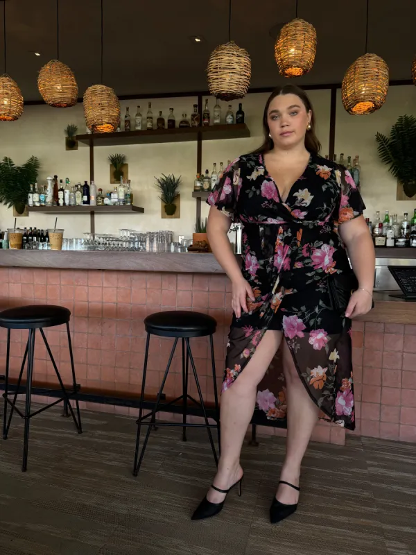 Plus Size Floral Print Mesh Dress sold by 2020 Ave