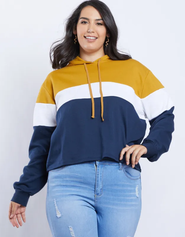 Plus Size Ava Colorblock Hoodie sold by 2020 Ave