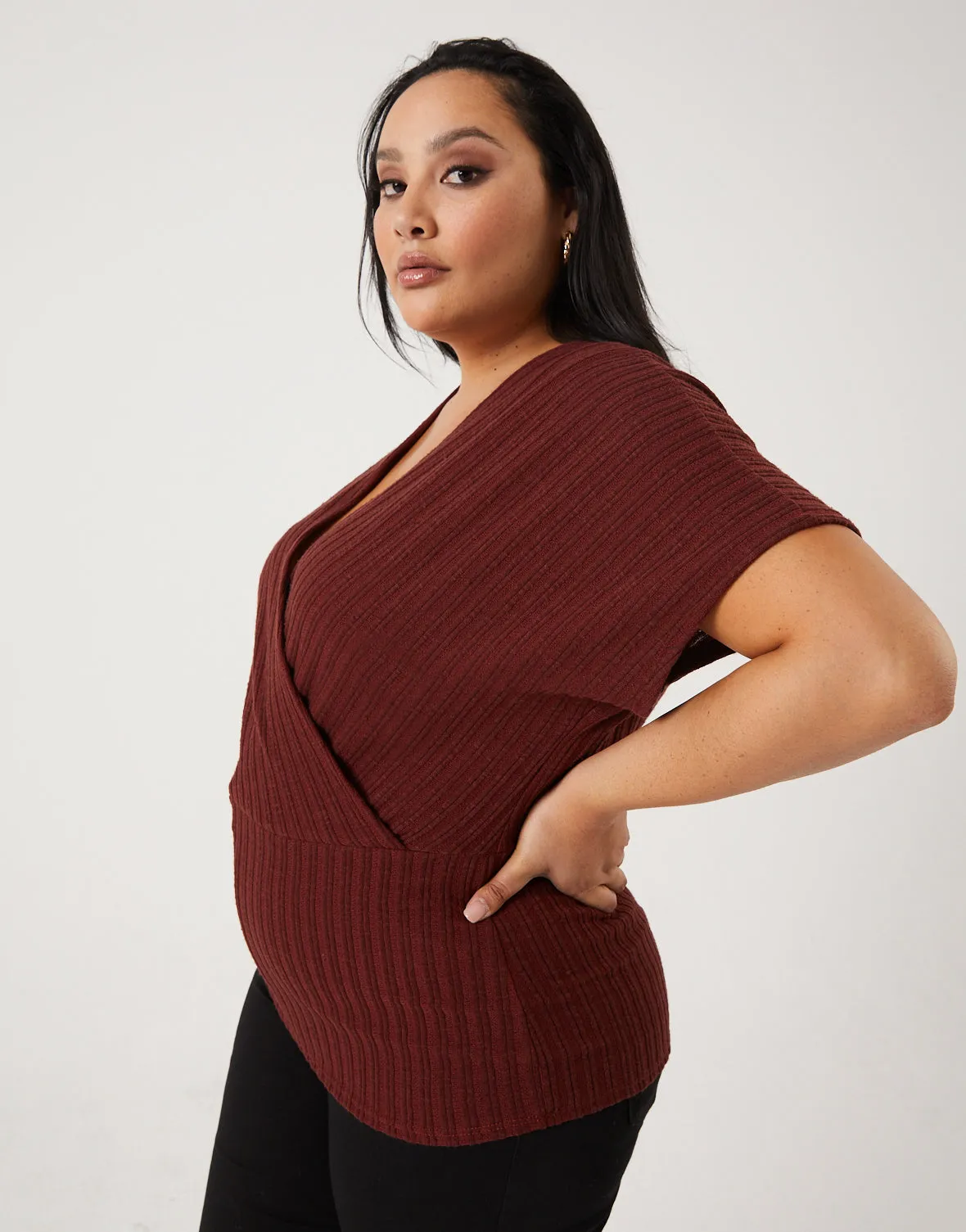 Plus Size Full-Length Wrap Top sold by 2020 Ave product image thumbnail 3