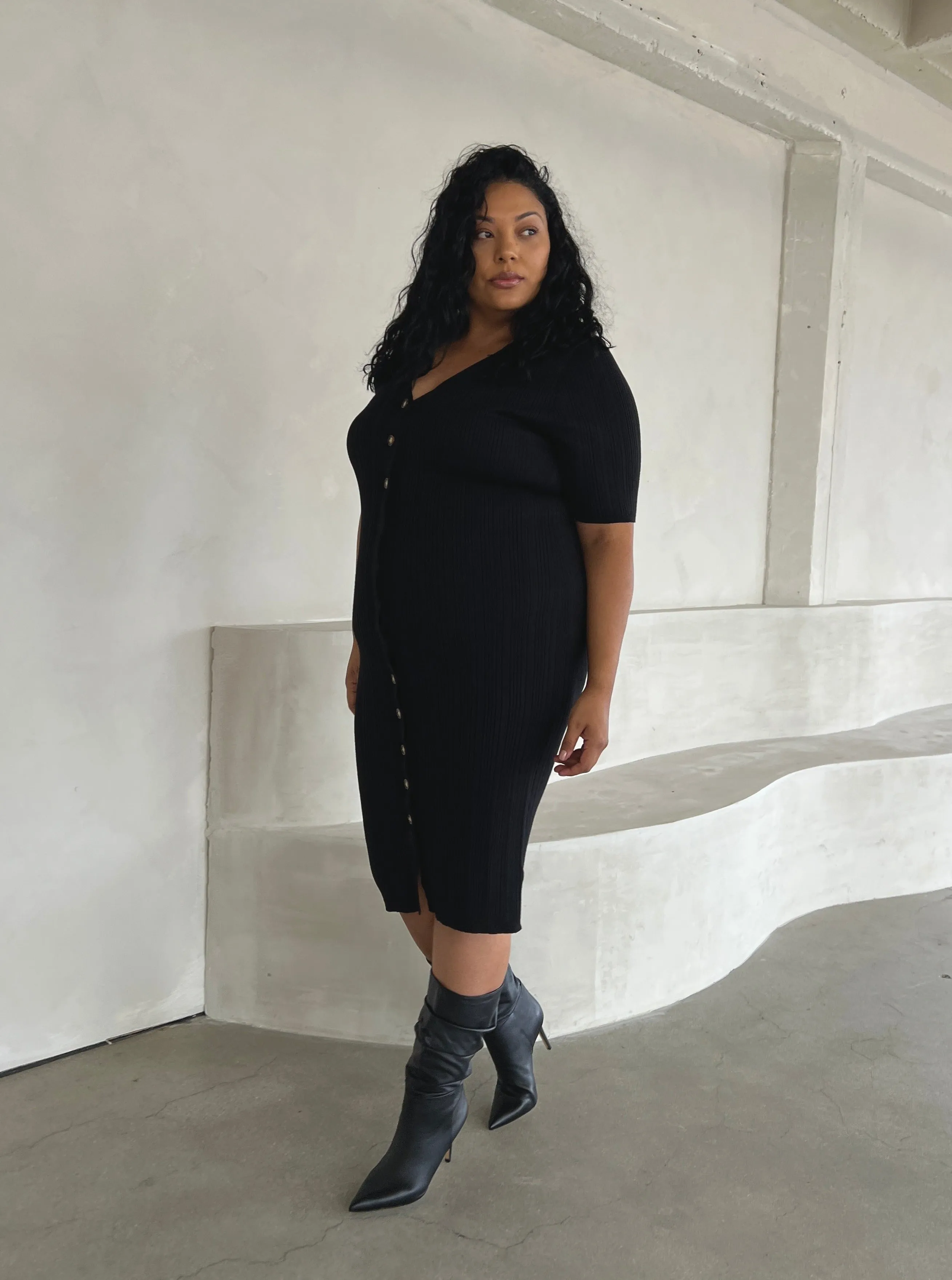 Plus Size Button Down Midi Dress sold by 2020 Ave product image thumbnail 2