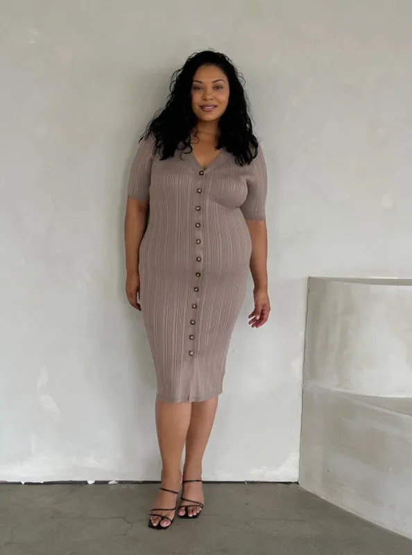 Plus Size Button Down Midi Dress sold by 2020 Ave