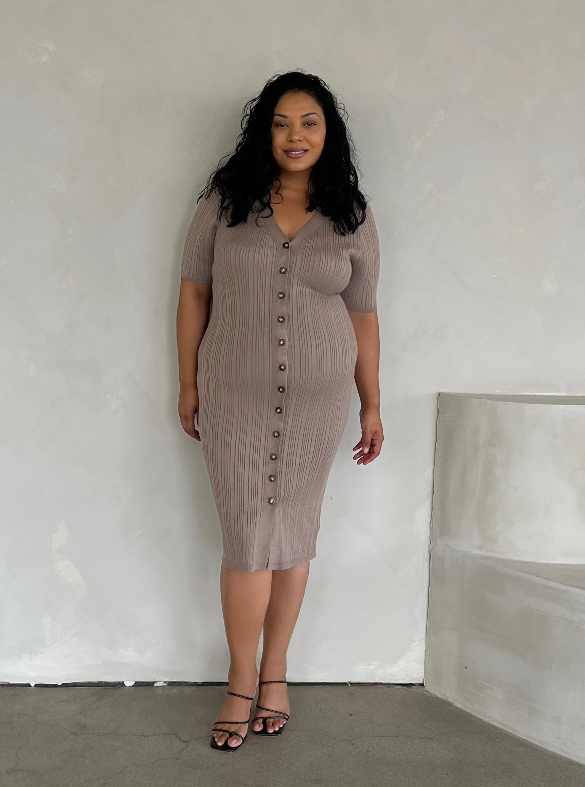 Plus Size Button Down Midi Dress sold by 2020 Ave