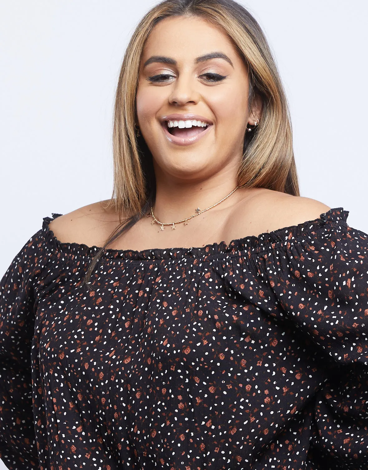 Plus Size Darling Dainty Floral Print Top sold by 2020 Ave product image thumbnail 3