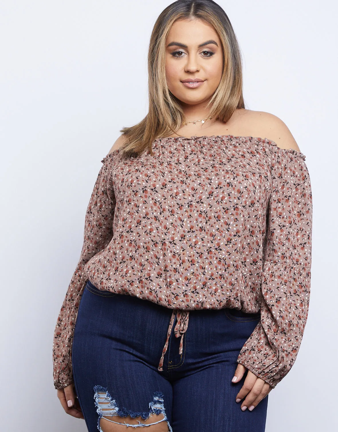 Plus Size Darling Dainty Floral Print Top sold by 2020 Ave product image thumbnail 2