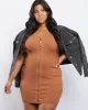 Plus Size Lace Up Ribbed Knit Dress sold by 2020 Ave