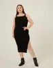 Plus Size Rib Knit Midi Skirt sold by 2020 Ave