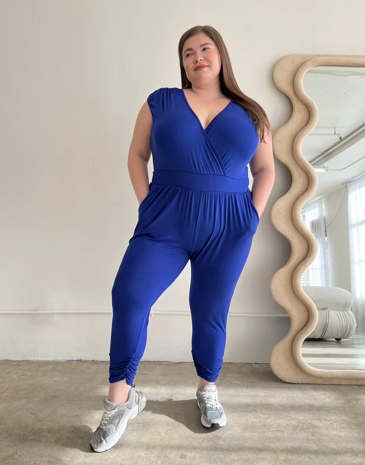 Plus Size Knit Sleeveless Jumpsuit sold by 2020 Ave