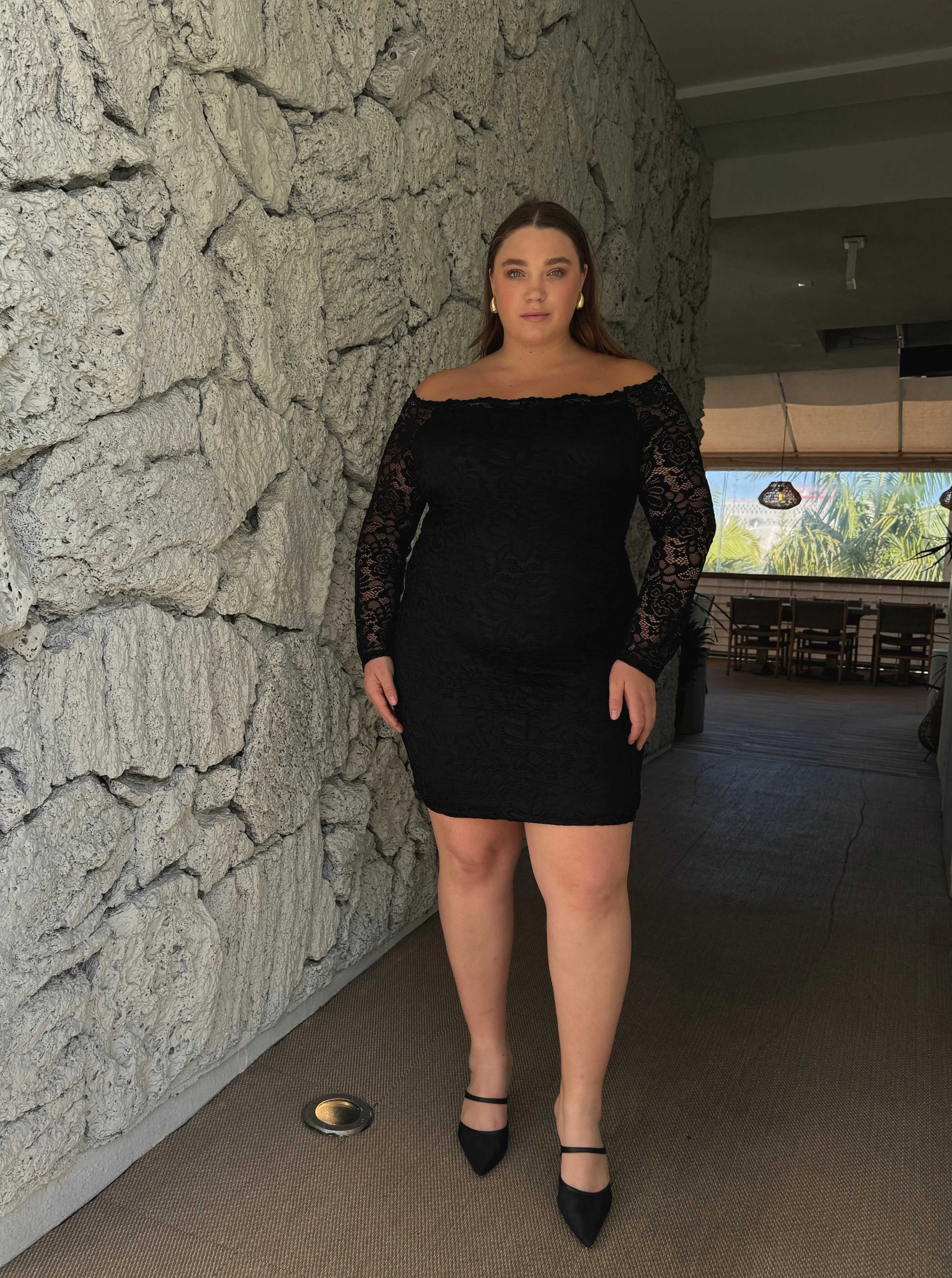Plus Size Off The Shoulder Lace Mini Dress sold by 2020 Ave