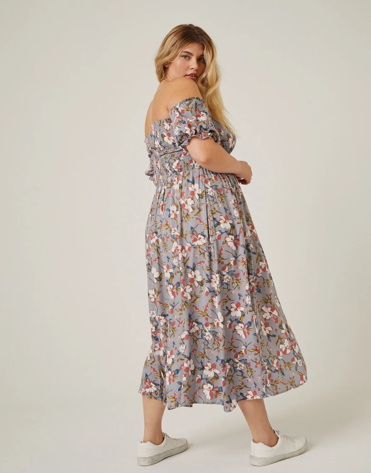 Plus Size Flowy Floral Midi Dress sold by 2020 Ave
