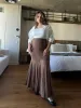 Plus Size Fishtail Maxi Skirt sold by 2020 Ave