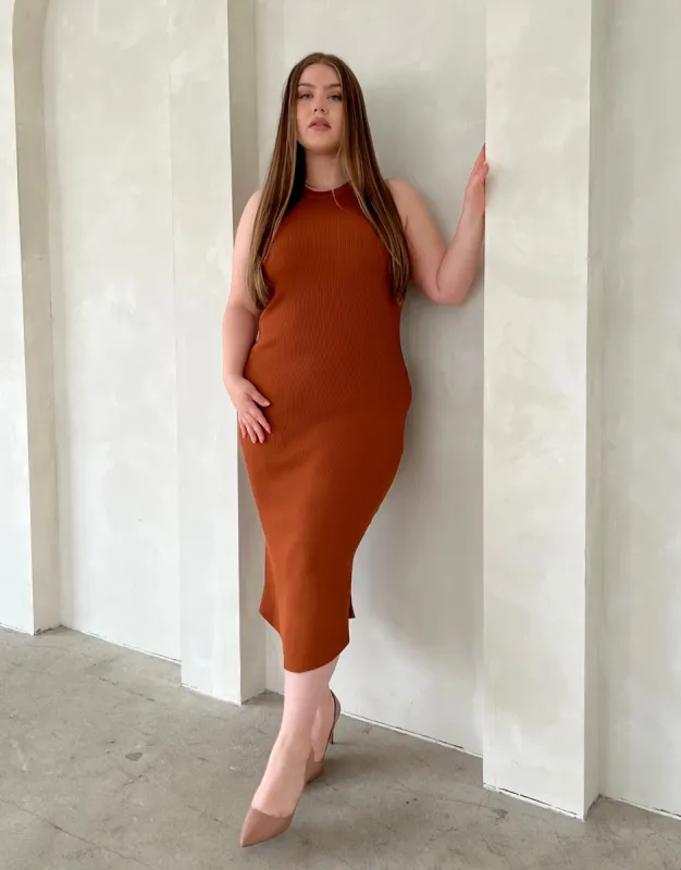 Plus Size Rib Knit Bodycon Midi Dress sold by 2020 Ave