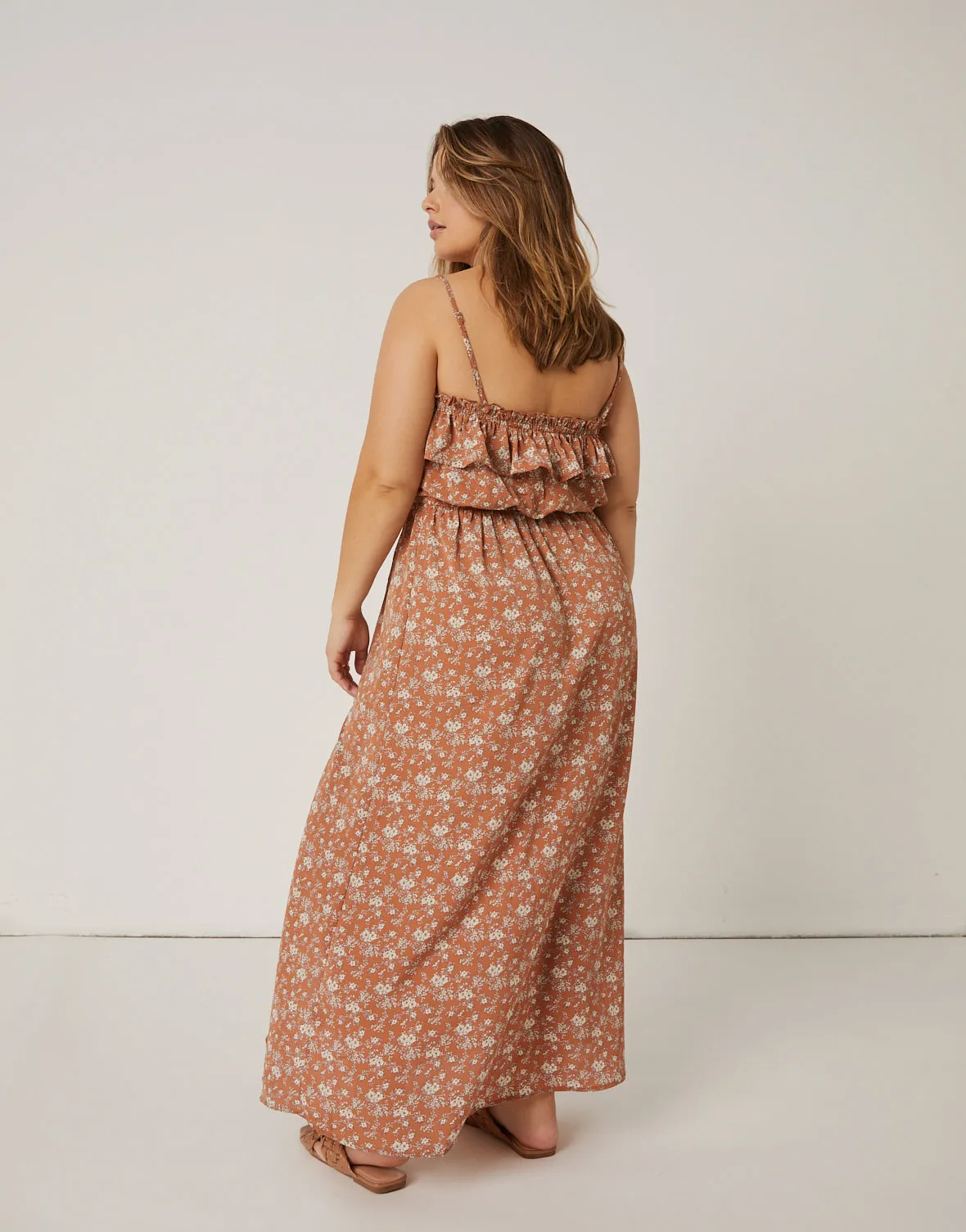 Plus Size Floral Maxi Ruffle Dress sold by 2020 Ave product image thumbnail 4