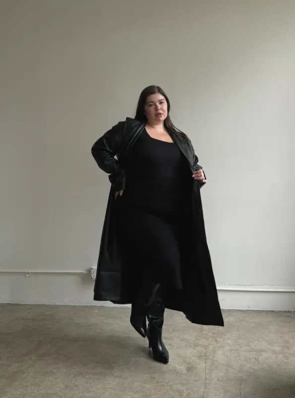 Plus Size Faux Leather Trench Coat sold by 2020 Ave