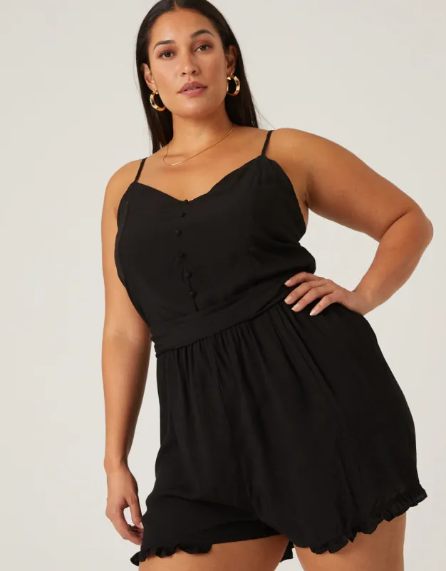 Plus Size Effortless Woven Romper sold by 2020 Ave