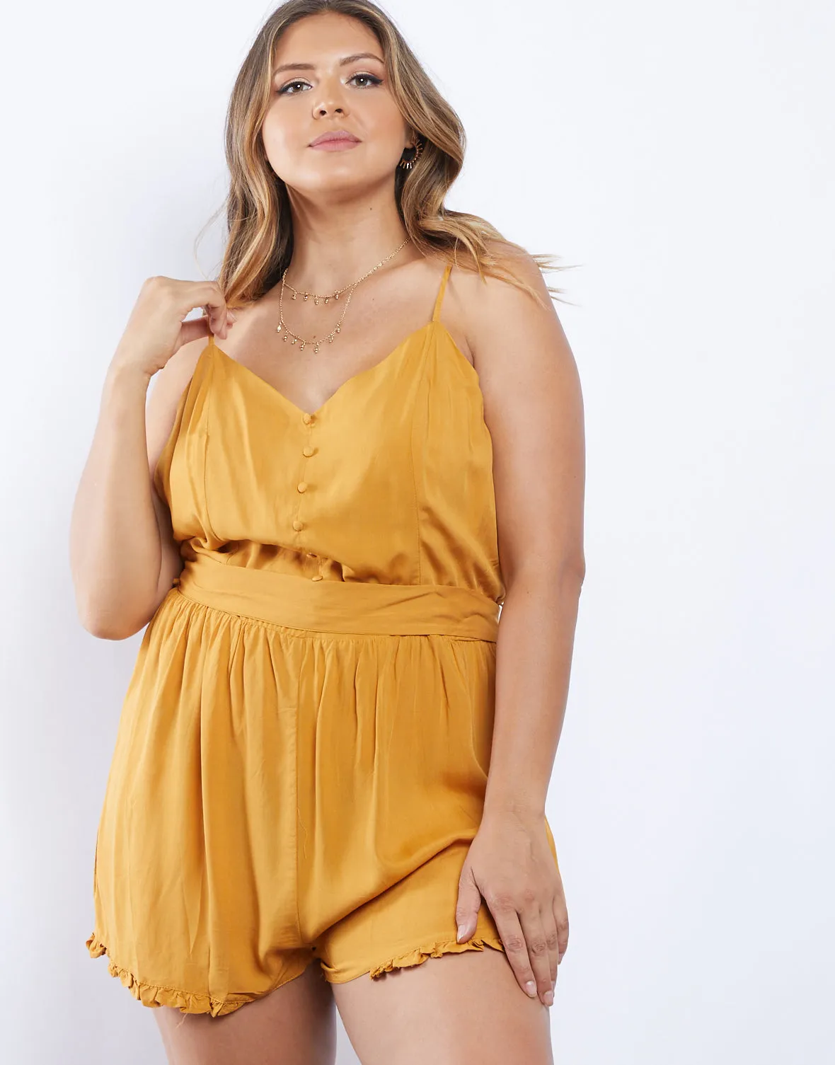 Plus Size Effortless Woven Romper sold by 2020 Ave product image thumbnail 3