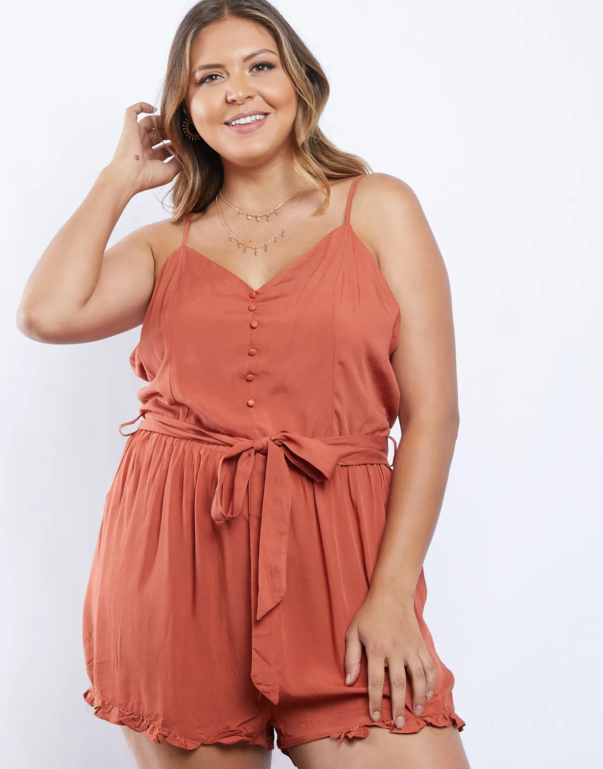 Plus Size Effortless Woven Romper sold by 2020 Ave product image thumbnail 2