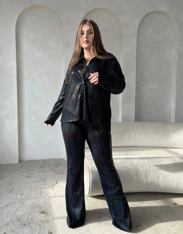 Plus Size Flared Disco Sequin Pants made by 2020 Ave