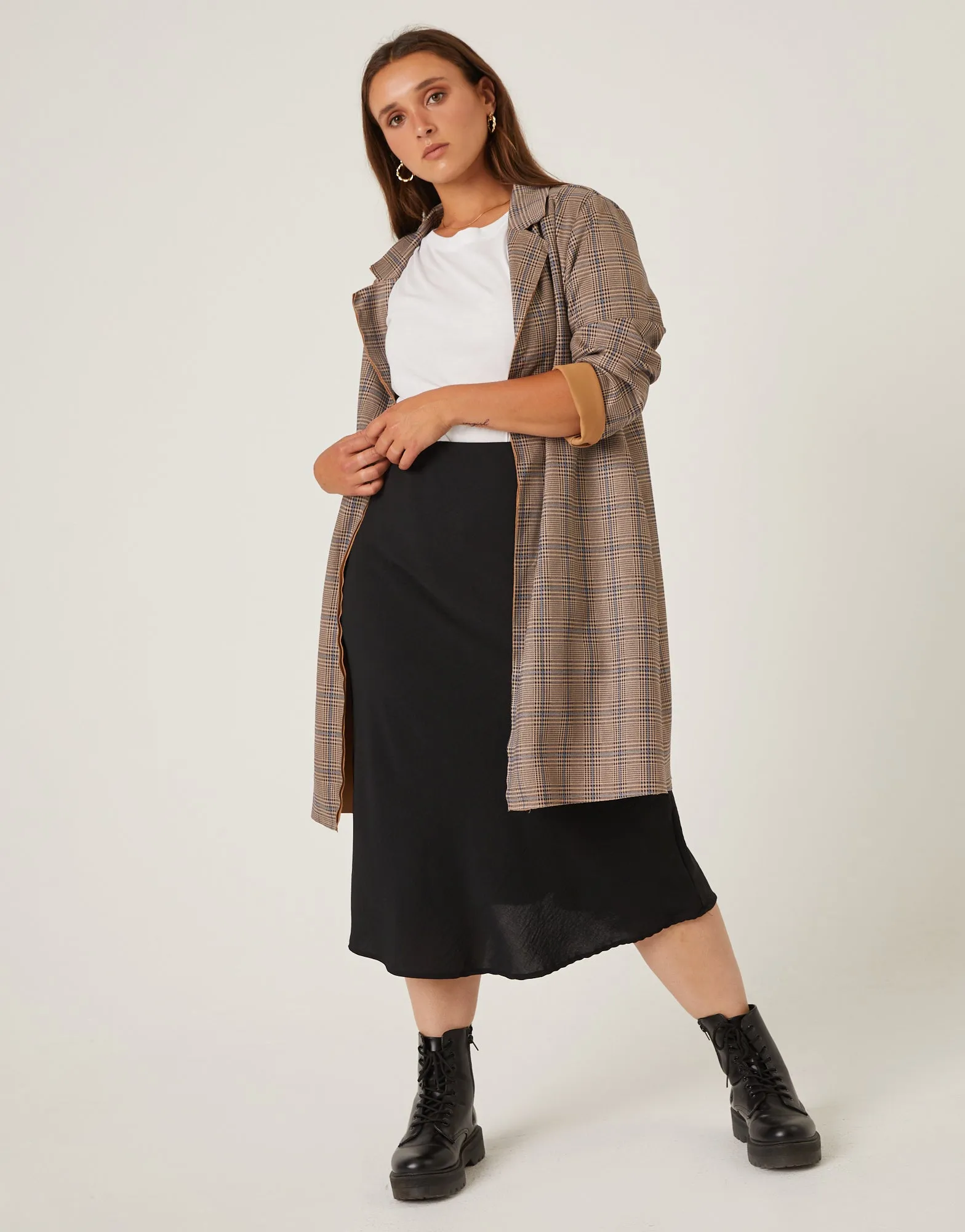 Plus Size Bias Cut Midi Skirt sold by 2020 Ave product image thumbnail 2