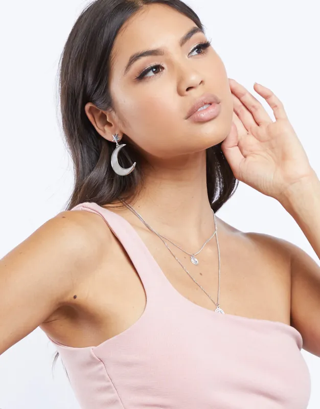 Celestial Iridescent Moon Earrings sold by 2020 Ave