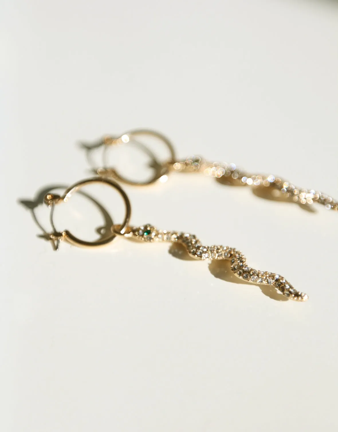 Snake Charm Hoop Earrings sold by 2020 Ave product image thumbnail 2