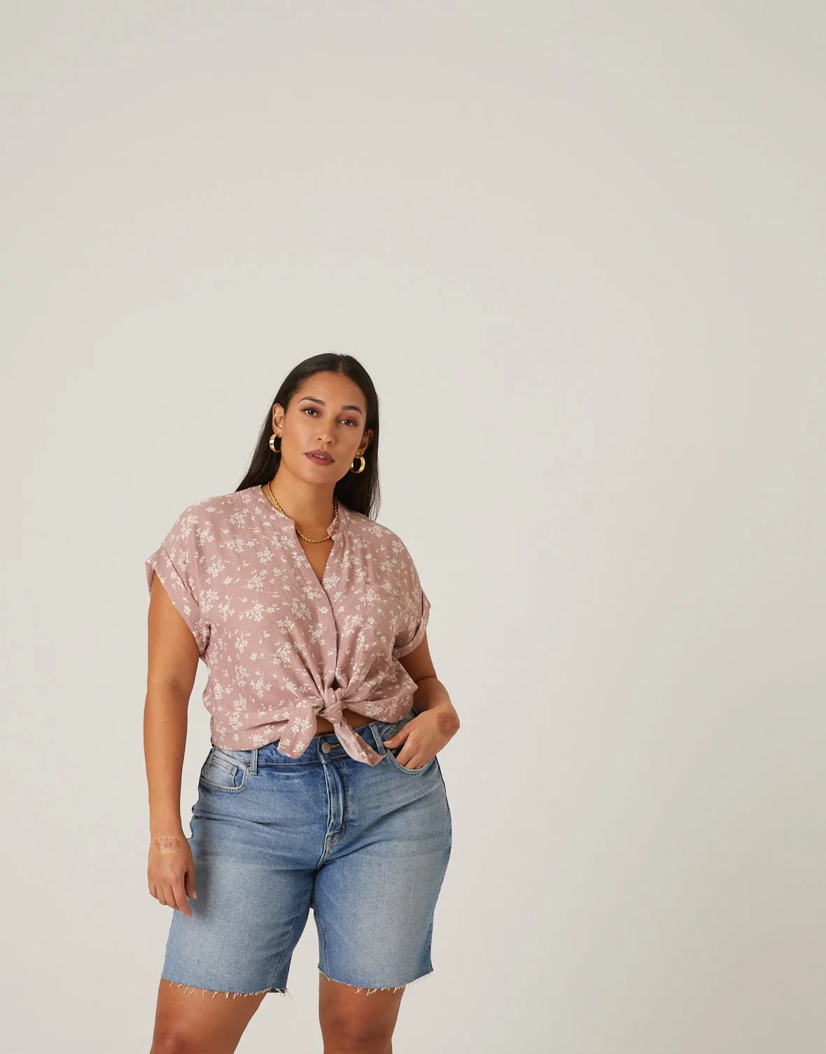 Plus Size Woven Floral Blouse sold by 2020 Ave product image thumbnail 5