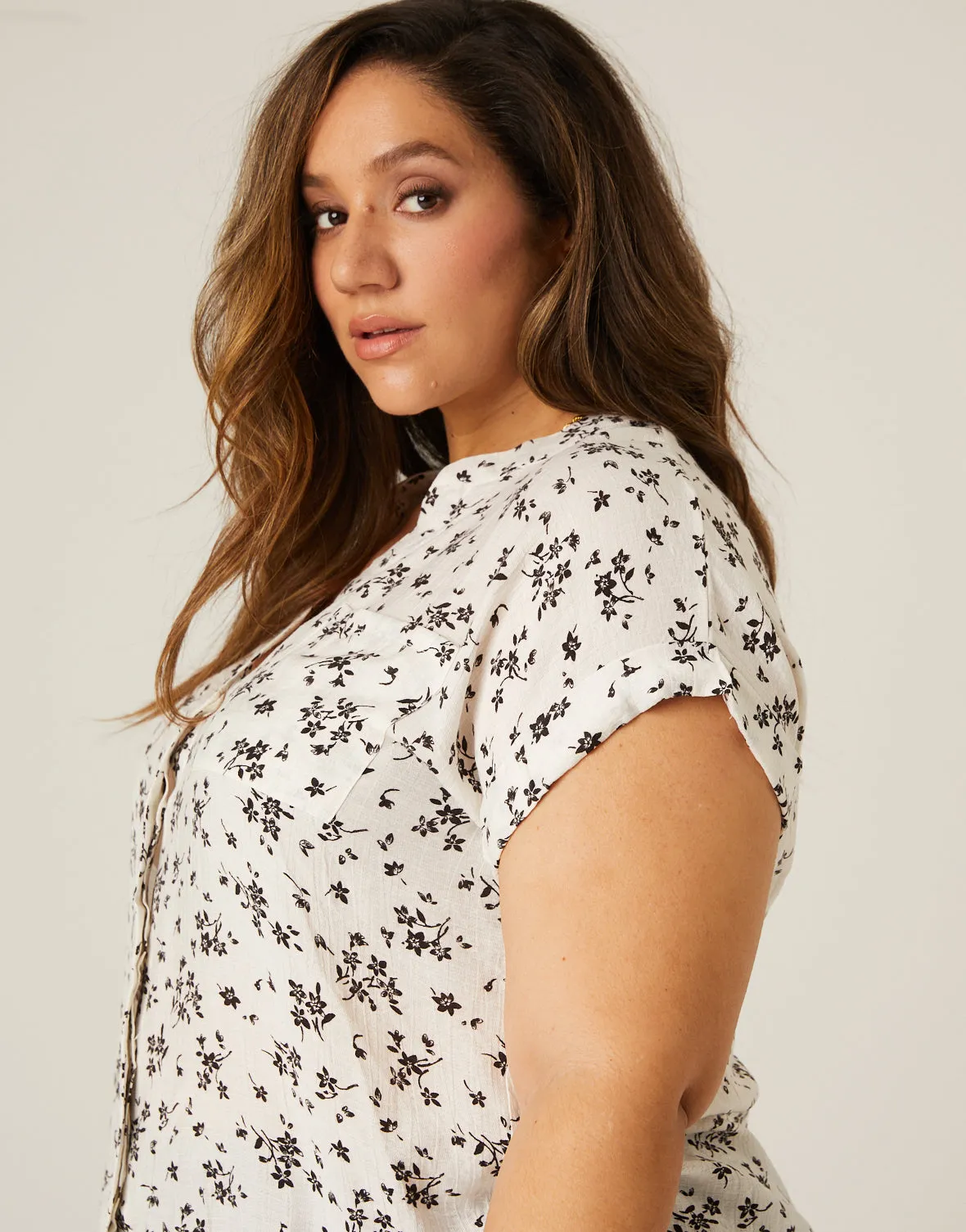 Plus Size Woven Floral Blouse sold by 2020 Ave product image thumbnail 4