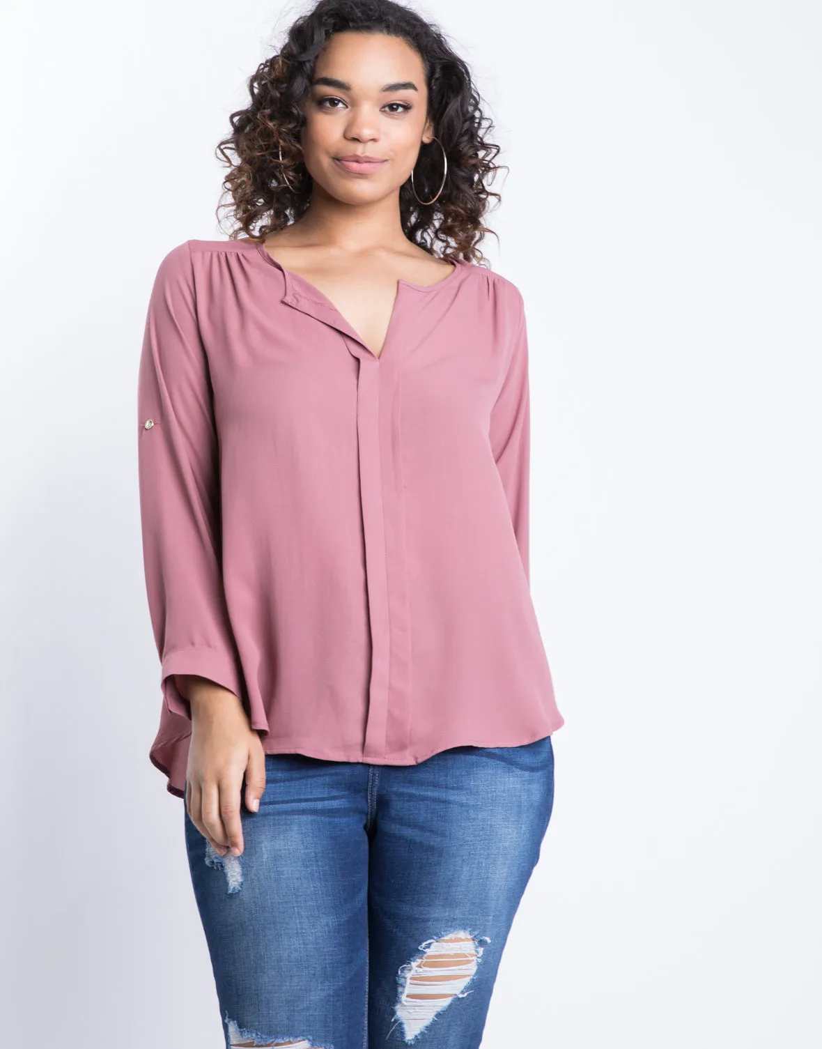 Plus Size Jasmine Flowy Blouse sold by 2020 Ave product image thumbnail 3