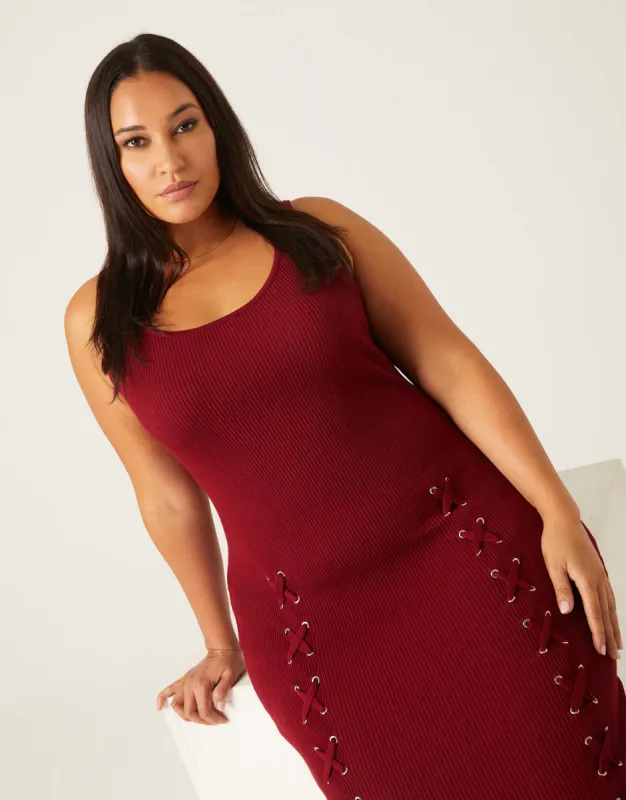 Plus Size Lace Up Bodycon Dress sold by 2020 Ave