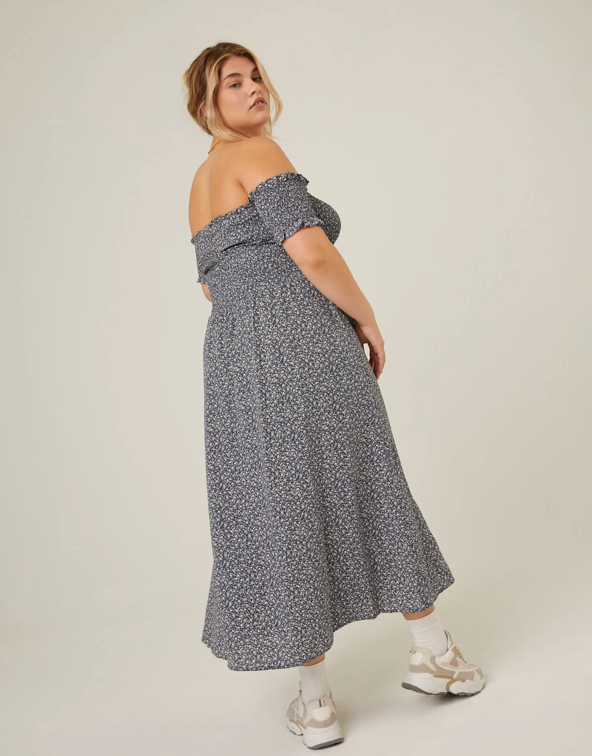 Plus Size Smocked and Flowy Midi Dress sold by 2020 Ave product image thumbnail 5
