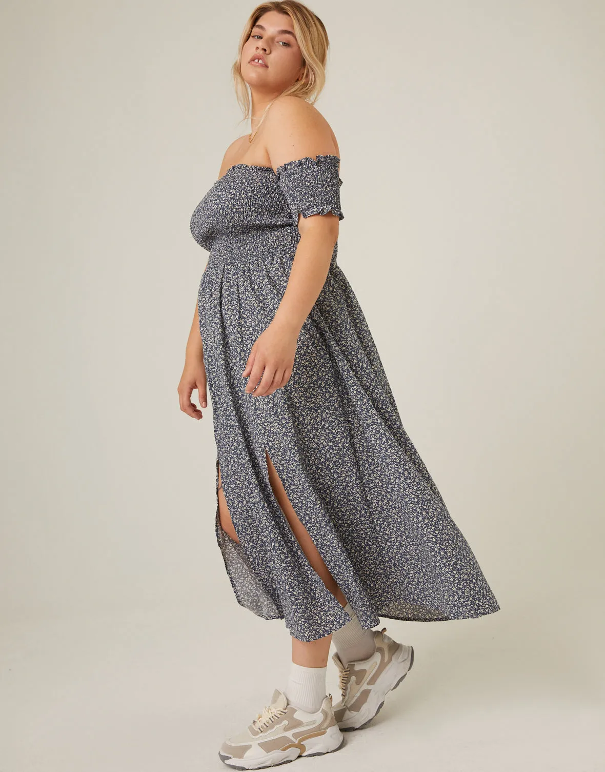 Plus Size Smocked and Flowy Midi Dress sold by 2020 Ave product image thumbnail 3