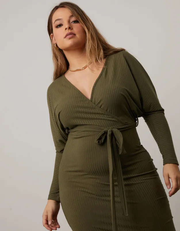 Plus Size Surplice Knit Dress sold by 2020 Ave