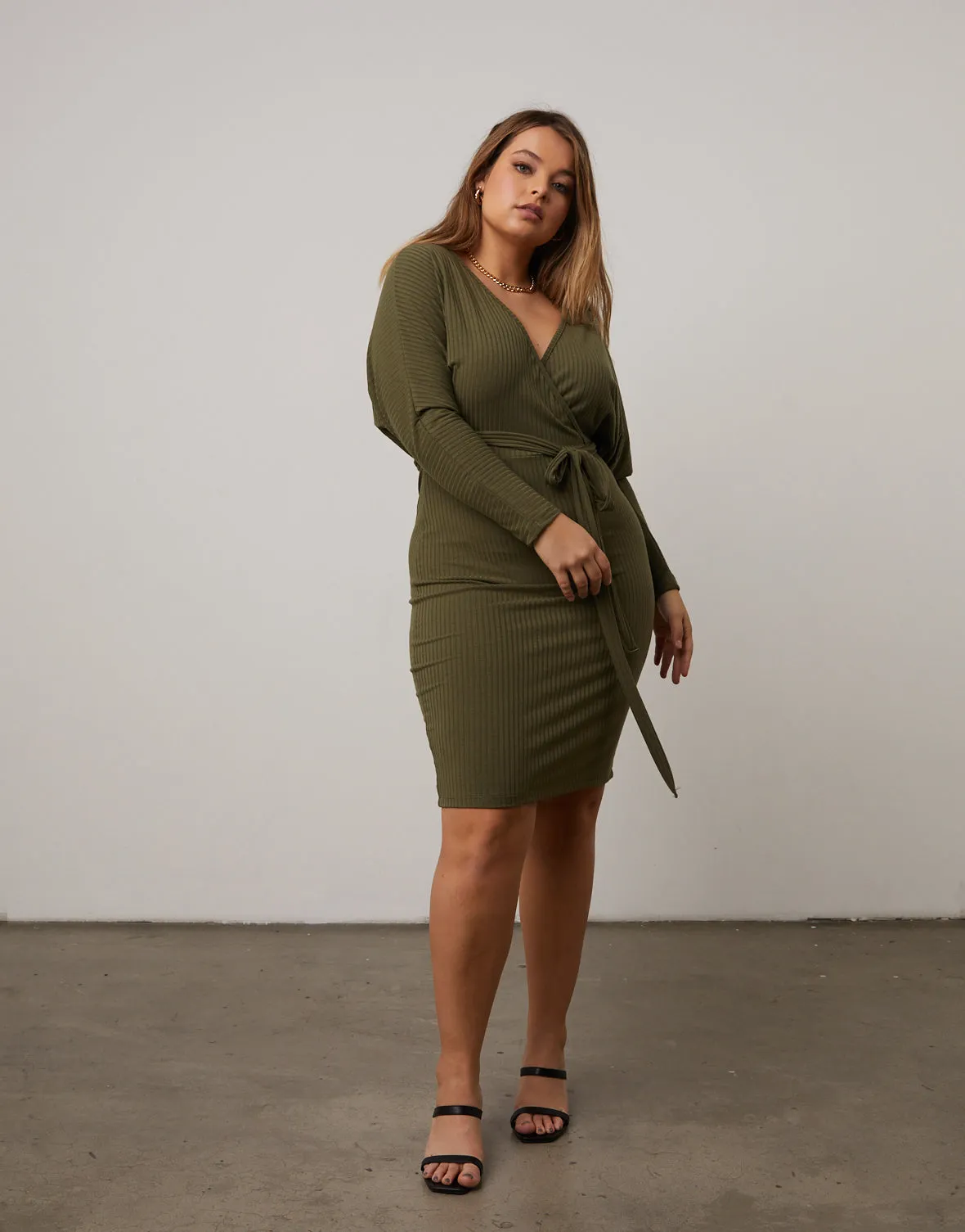 Plus Size Surplice Knit Dress sold by 2020 Ave product image thumbnail 4
