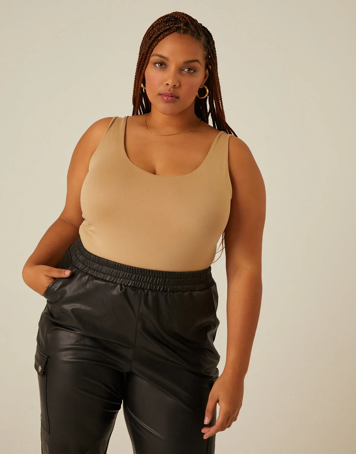 Plus Size Avery Sleeveless Bodysuit sold by 2020 Ave