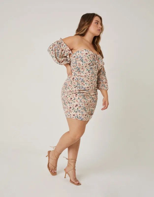 Plus Size Floral Off The Shoulder Dress sold by 2020 Ave