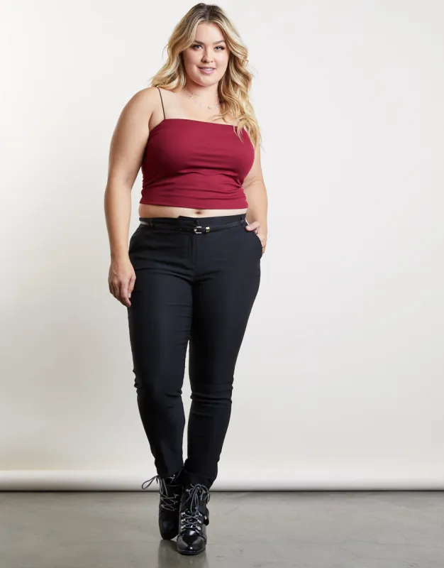 Plus Size Skinny Belted Pants sold by 2020 Ave