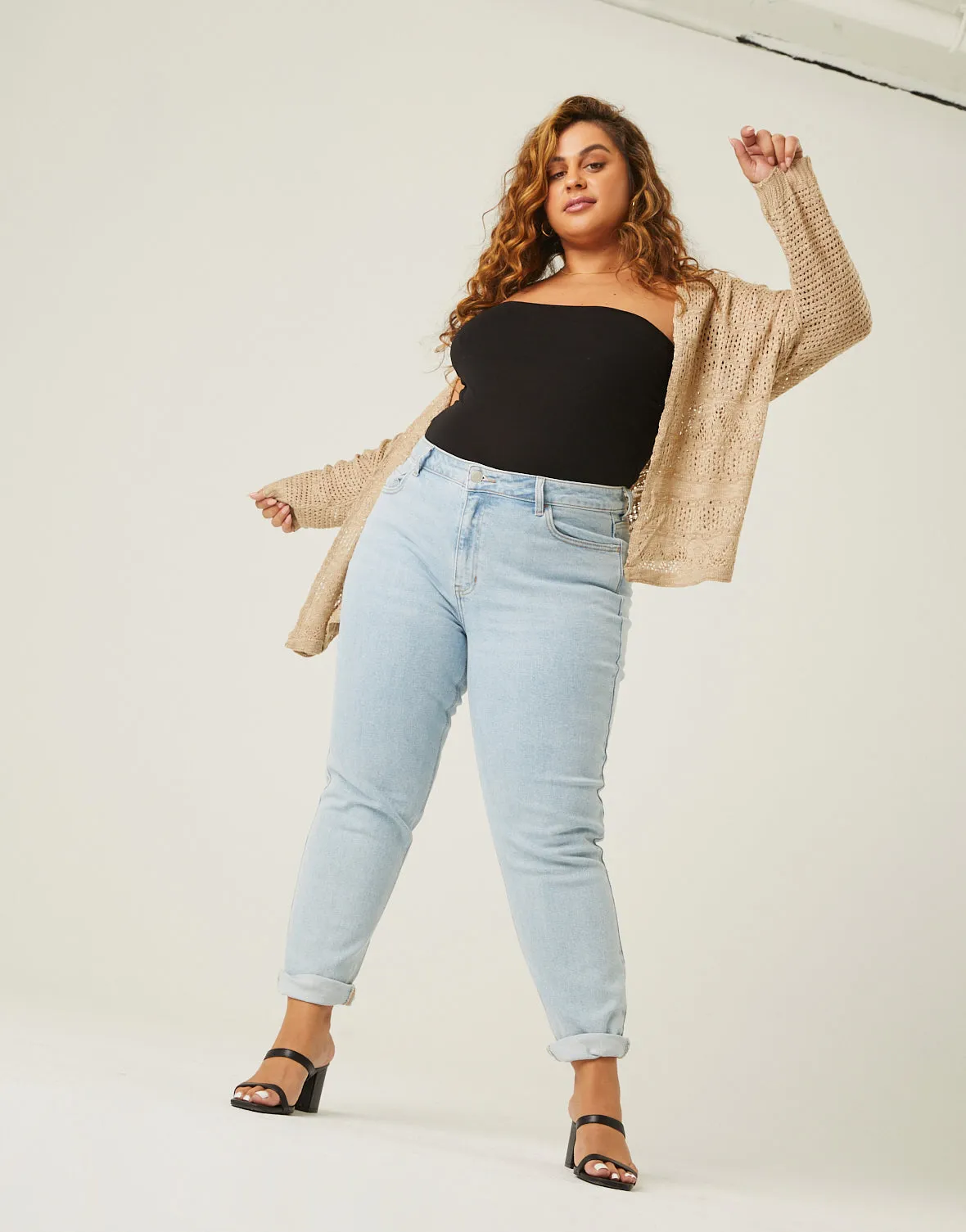 Plus Size Lightweight Knit Open Cardigan sold by 2020 Ave product image thumbnail 2