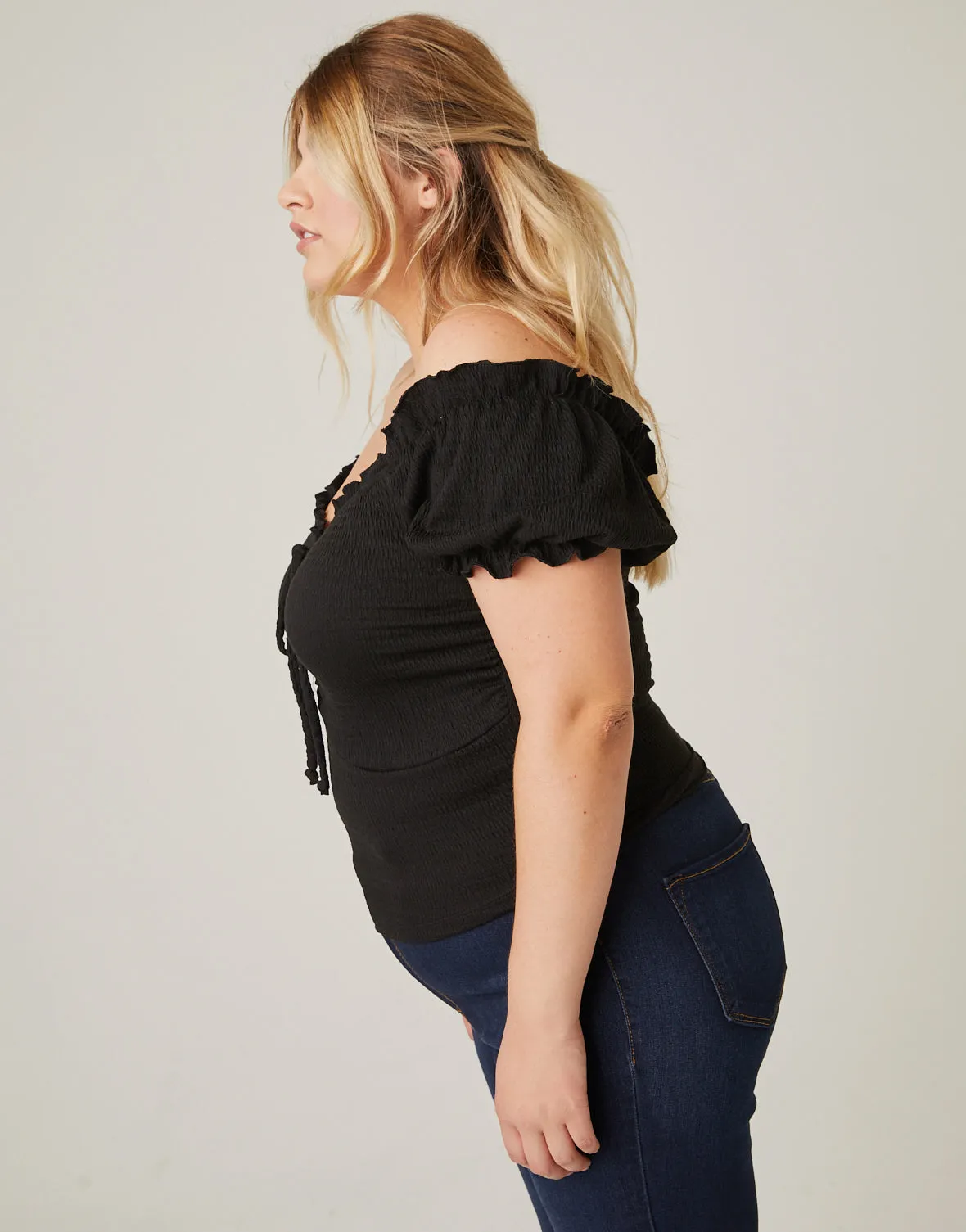 Plus Size All-Over Smocked Top sold by 2020 Ave product image thumbnail 4