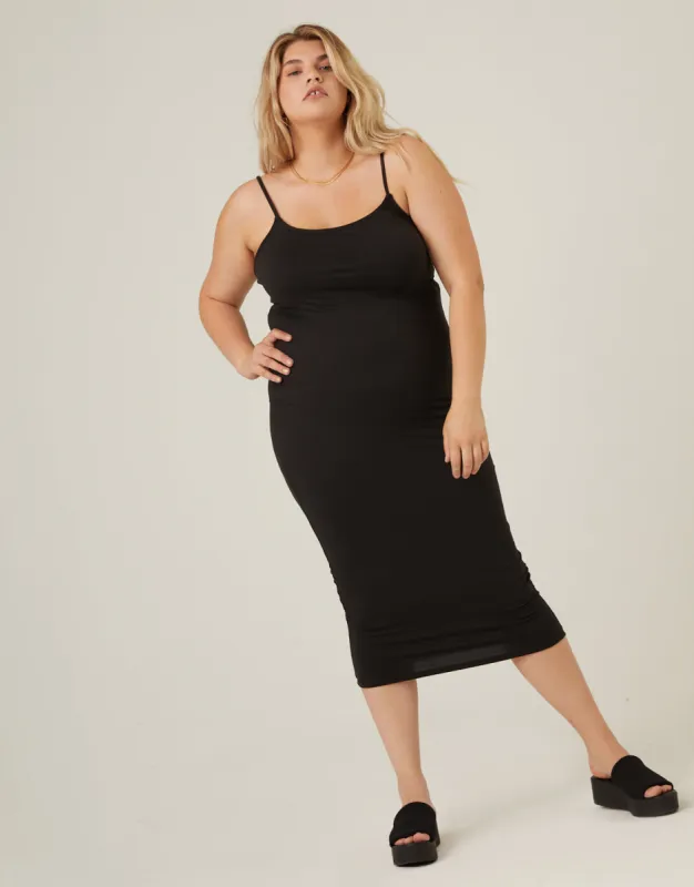 Plus Size Soft Bodycon Midi Dress sold by 2020 Ave