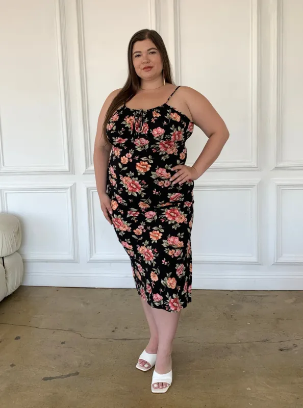 Plus Size Bodycon Floral Dress sold by 2020 Ave