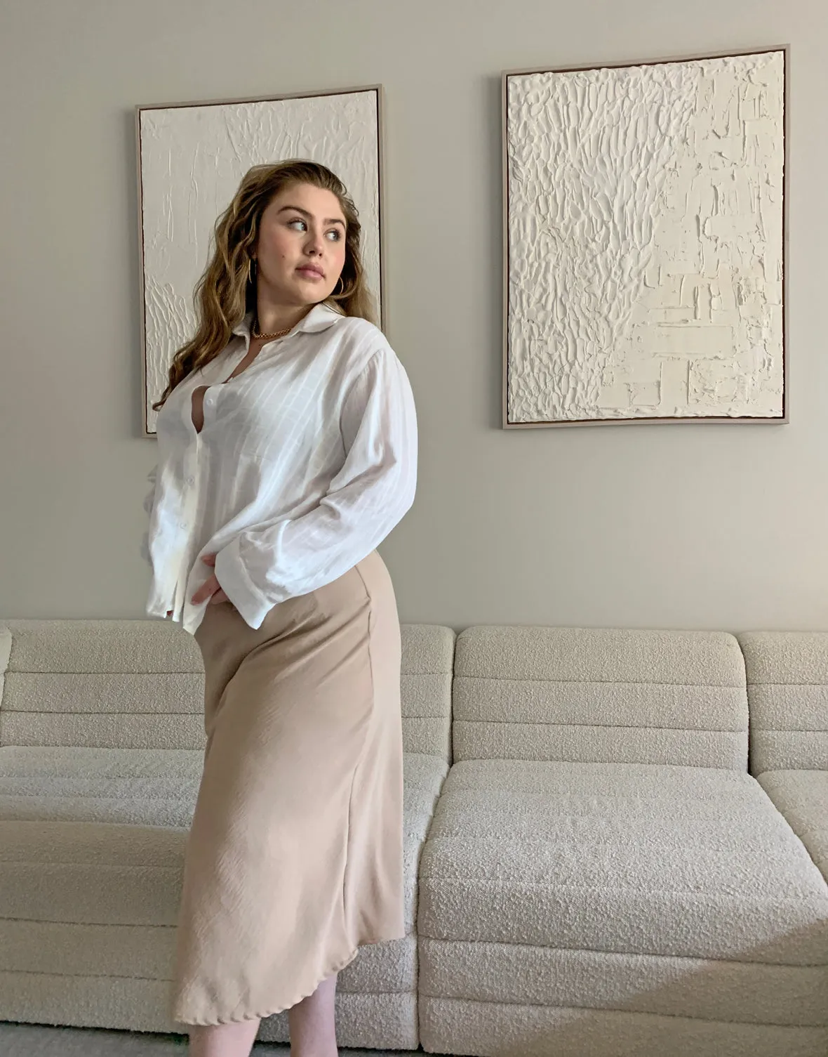 Plus Size Woven Breezy Button Up Shirt sold by 2020 Ave