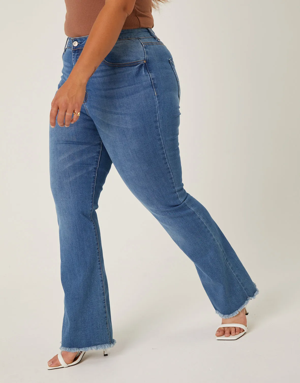 Plus Size Stretch Denim Flare Jeans sold by 2020 Ave product image thumbnail 3