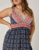 Plus Size Abstract Printed Maxi Dress sold by 2020 Ave