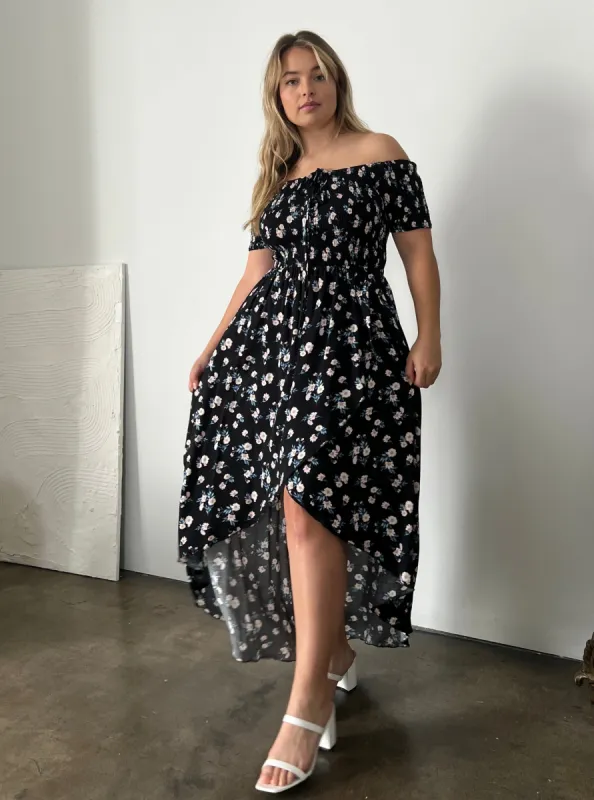 Plus Size High Low Smocked Floral Dress made by 2020 Ave