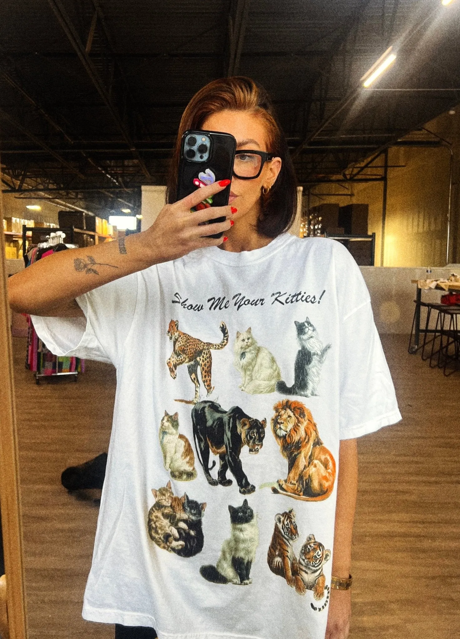 Kitties on Kitties Oversized Tee sold by Dressed In Lala product image thumbnail 5