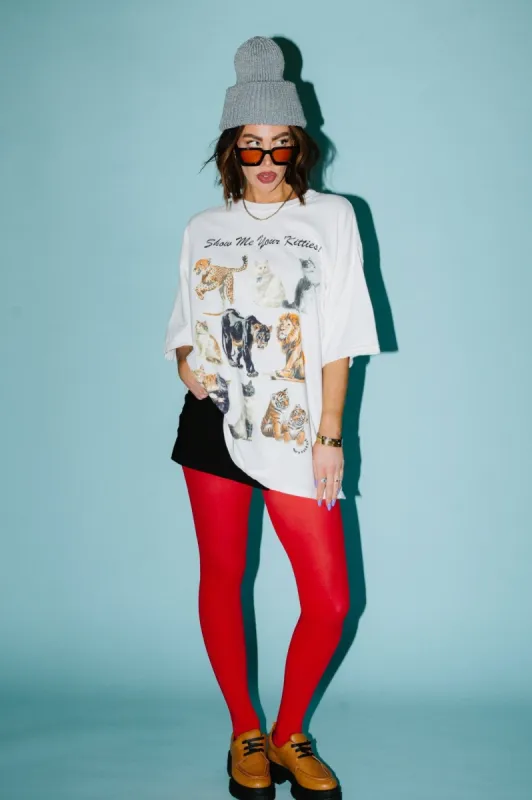 Kitties on Kitties Oversized Tee sold by Dressed In Lala