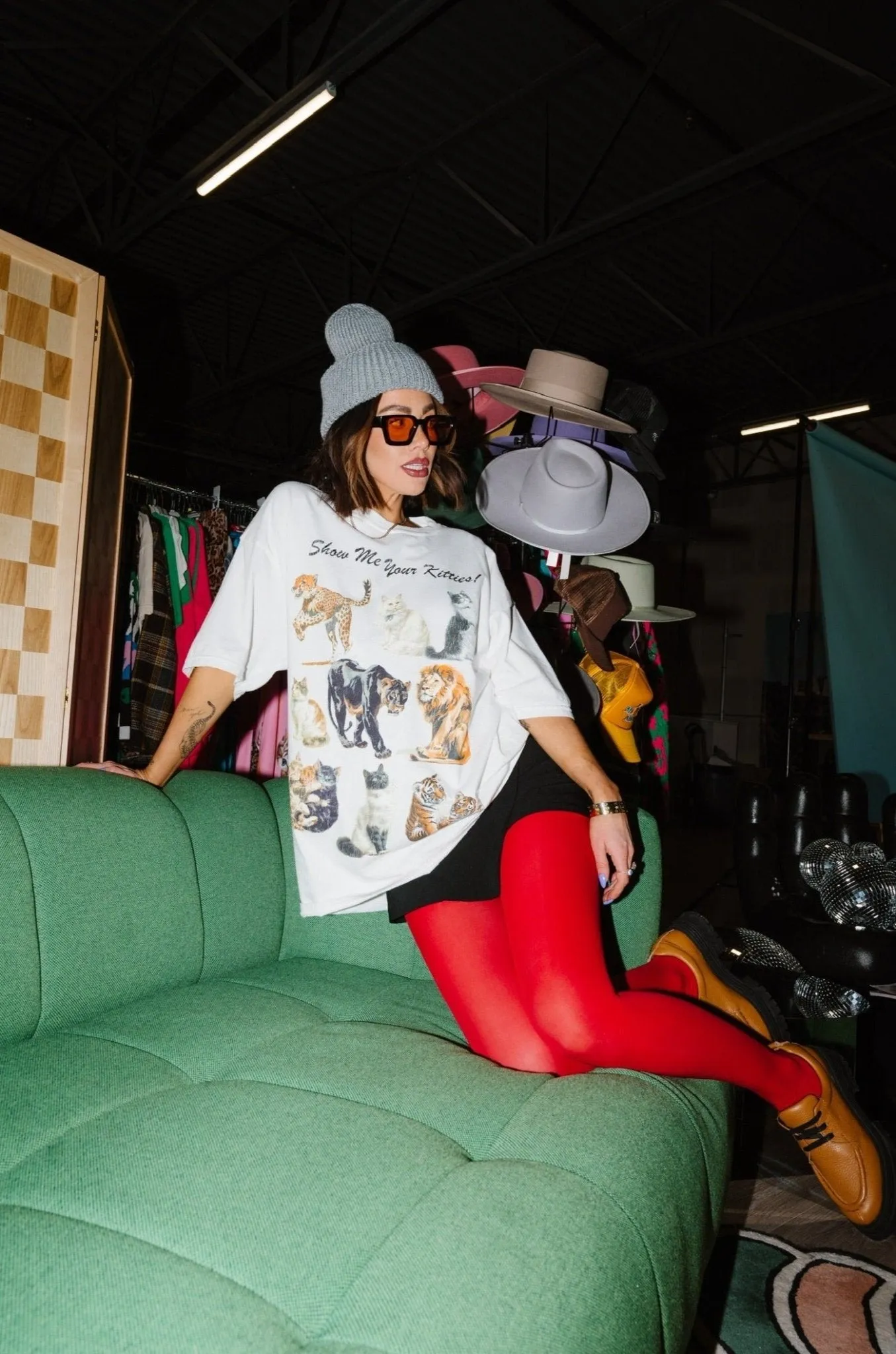 Kitties on Kitties Oversized Tee sold by Dressed In Lala product image thumbnail 3